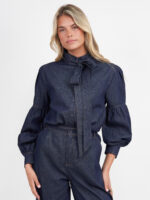 Bow Tie Denim Shirt