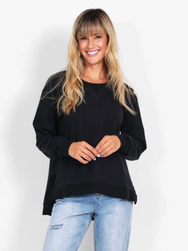 Organic Cotton Sweater Black G7 Basics