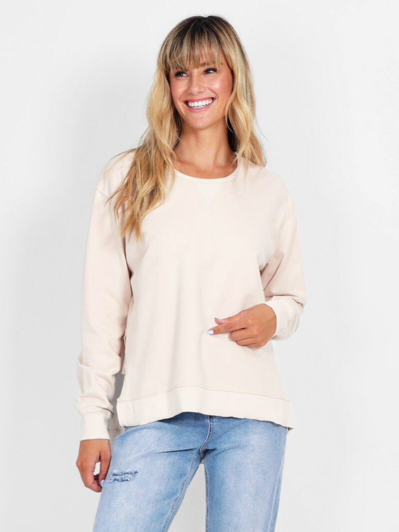 Organic Cotton Sweater Sand G7 Basics
