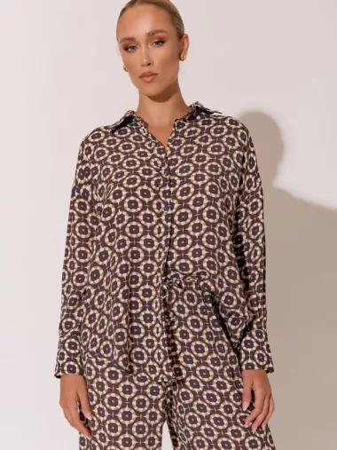 Relaxed Viscose Shirt Brown Adorne