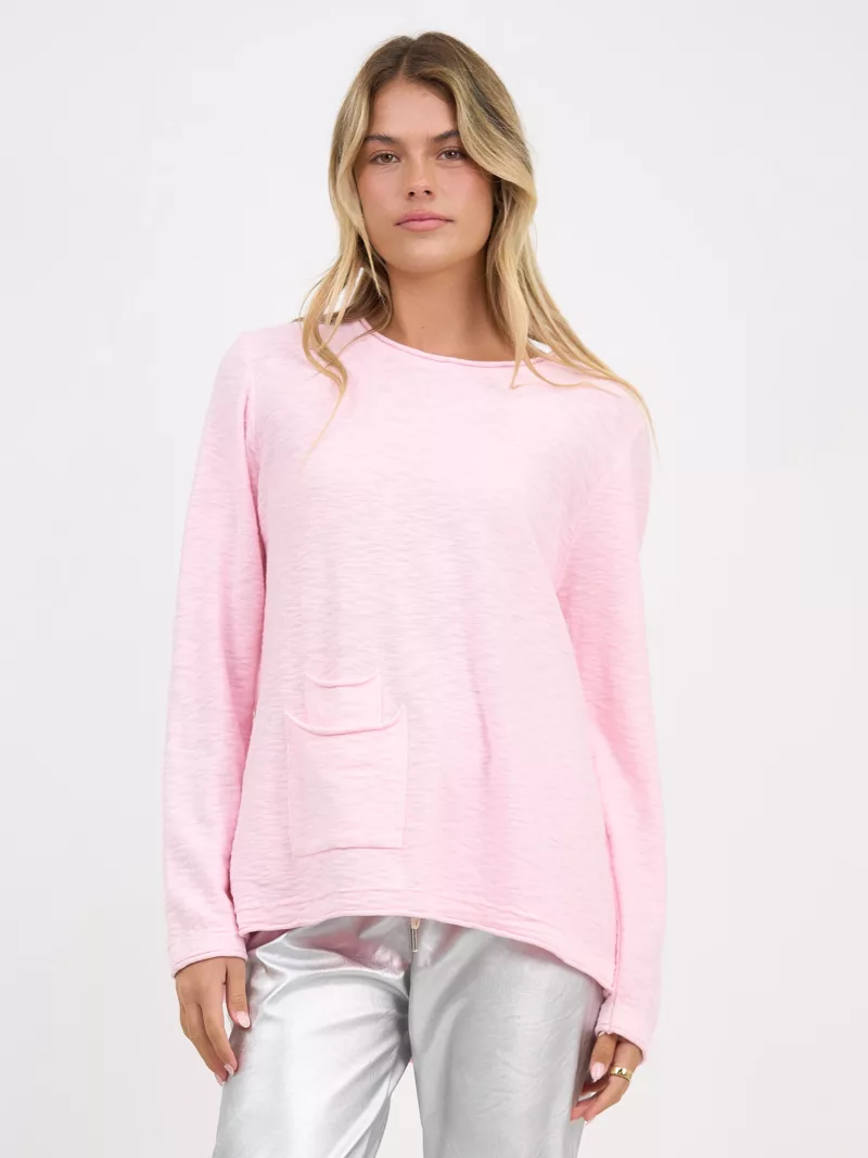 Double Pocket Knit Pink Worthier