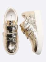 Velcro Crocodile Sneaker Black Lavish Footwear