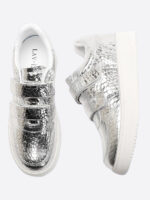 Velcro Crocodile Sneaker Black Lavish Footwear