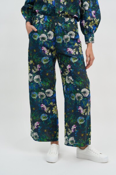 Linen Relaxed Pant Navy Liberty Rose