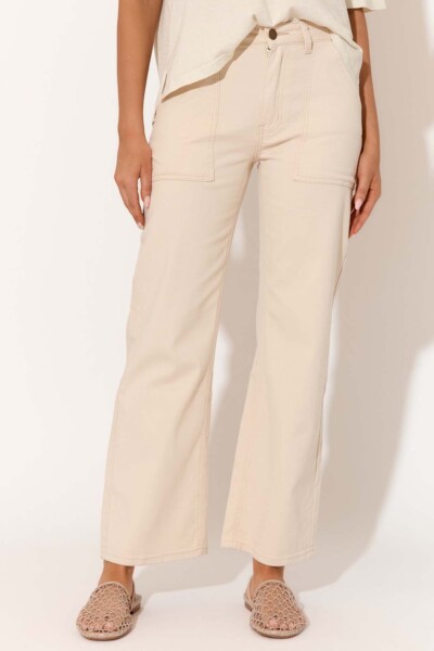 Patch Pocket Jean Sand adorne
