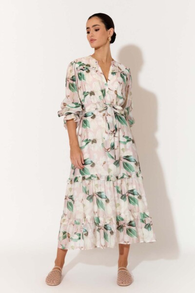 Sheer Frill Dress Blush adorne