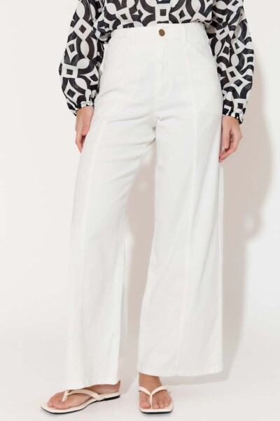 Stitch Detail Pant Cream adorne