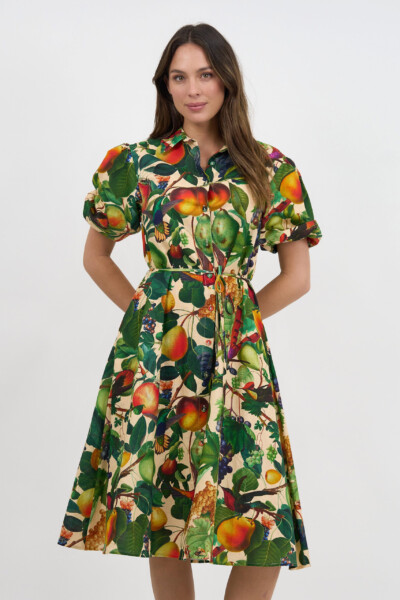 Relaxed Shirt Dress Peach Liberty Rose