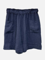 Linen Pocket Front Short Beige La Strada