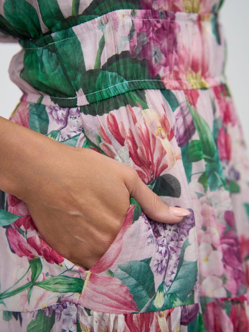 Tier Detail Dress Pink Liberty Rose