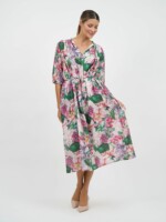 Tie Neckline Dress Blue Liberty Rose