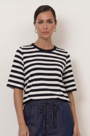 Cotton Jersey Stripe Tee Stripe Liberty Rose