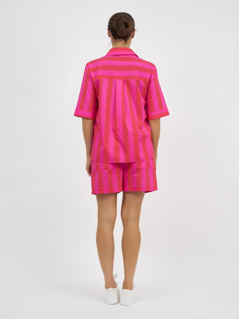 Relaxed Cotton Shirt Pink Liberty Rose