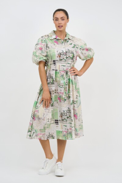 Relaxed Cotton Shirt Dress Natural Liberty Rose