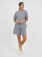 Stripe Cotton Poplin Tee