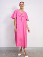 Liana Flute Sleeve Dress White Liberty Rose