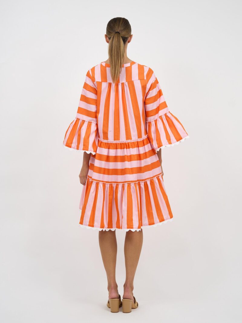 Micah Trim Detail Dress Orange Leoni
