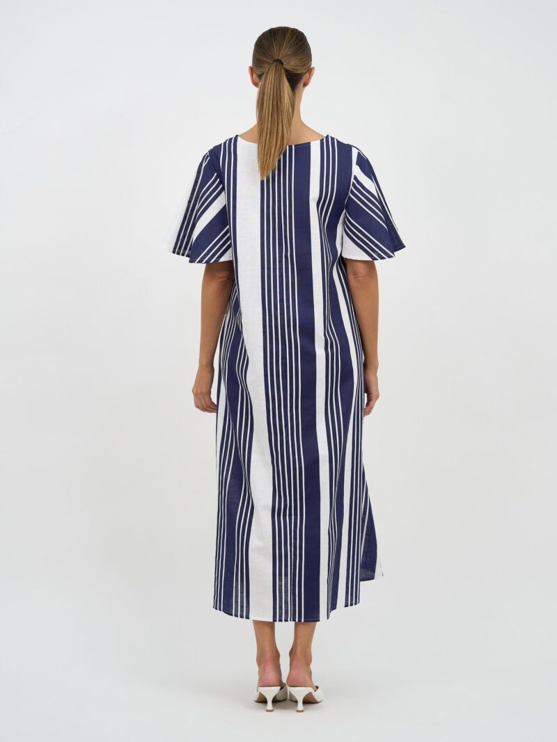 Liana Flute Sleeve Dress Navy Liberty Rose