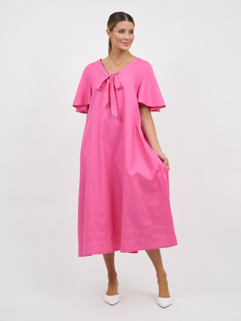 Liana Flute Sleeve Dress Pink Liberty Rose