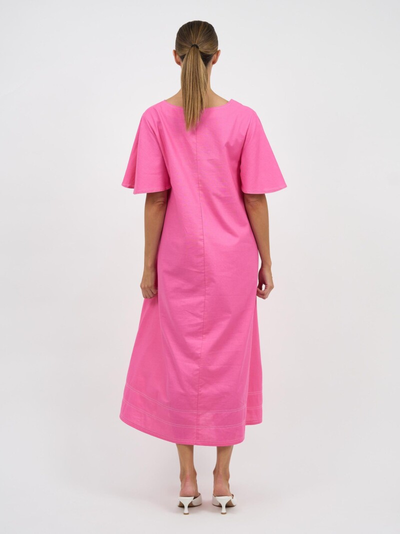 Liana Flute Sleeve Dress Pink Liberty Rose