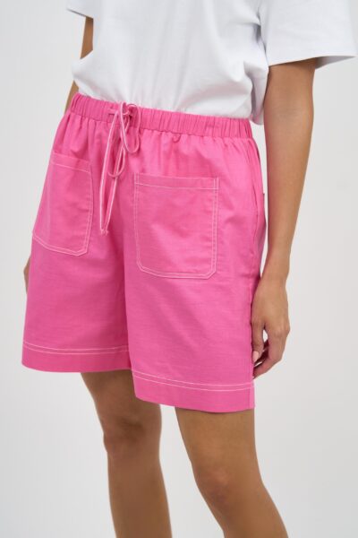 Mati Linen Pocket Short Pink Liberty Rose