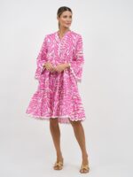 Micah Trim Detail Dress Orange Leoni