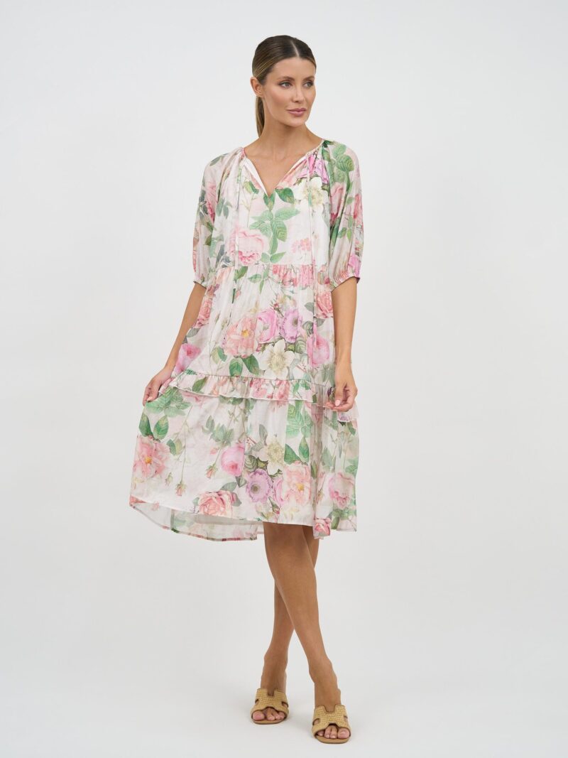 Tier Frill Relaxed Dress Natural Liberty Rose