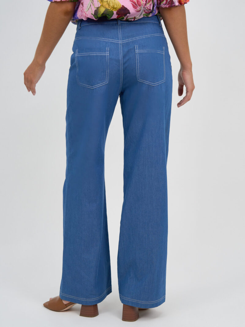 Stitch Pocket Denim Pant Mid Denim Liberty Rose