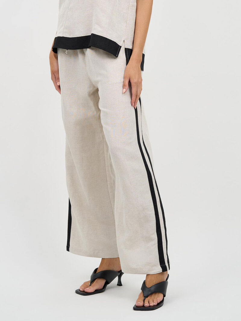 Contrast Detail Pant Beige Worthier