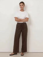 Linen Relaxed Leg Pant Natural Liberty Rose