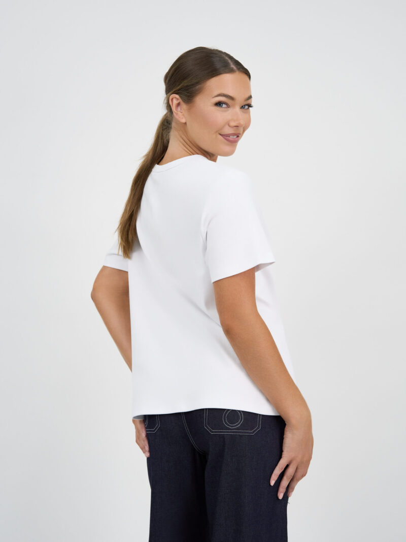 Cotton Jersey Tee White Liberty Rose