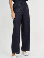 Patch Pocket Drawstring Denim