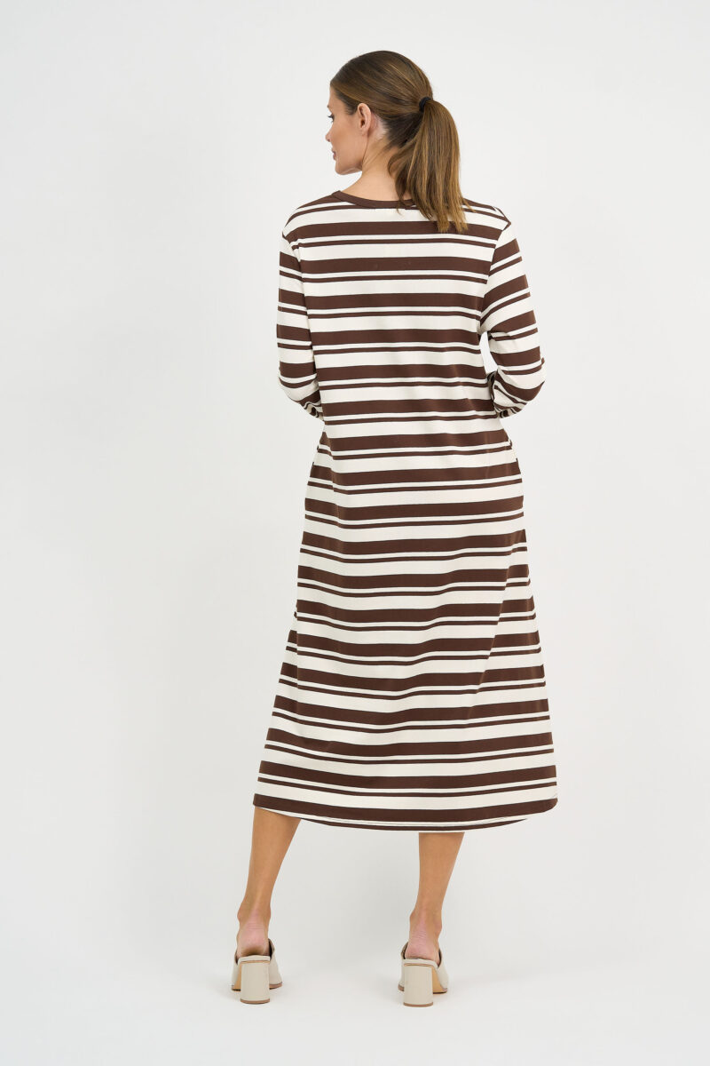 Straight Cotton Jersey Dress Chocolate Liberty Rose