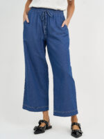 Drawstring Waist Denim Dark Denim Liberty Rose