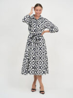 Trim Detail Linen Dress