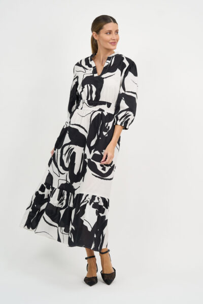 Waist Detail Dress Black Liberty Rose