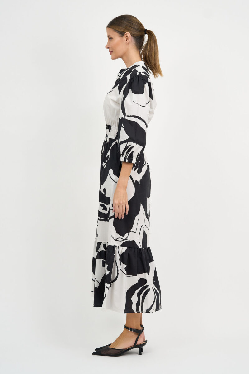 Waist Detail Dress Black Liberty Rose