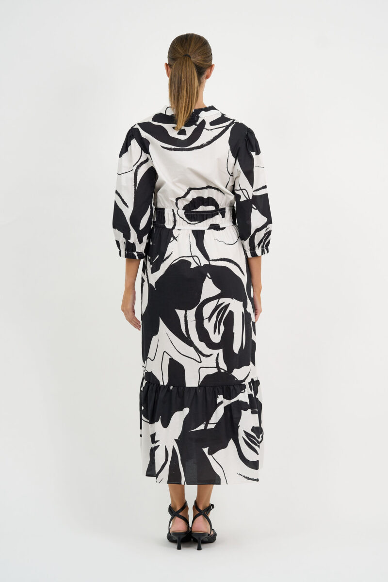 Waist Detail Dress Black Liberty Rose