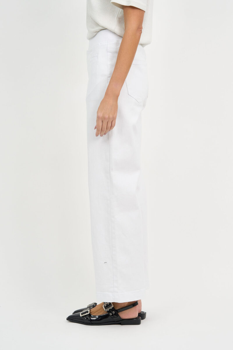 Maddy Wide Leg Jean White Threadz