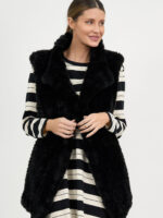 Minx Faux Fur Vest Black Hammock & Vine