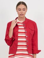 Military Denim Jacket Chocolate Threadz
