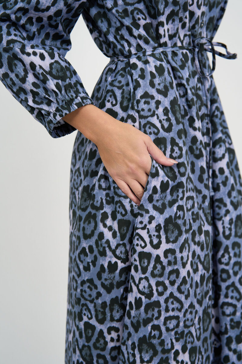 Maxi Cotton Shirt Dress Slate Liberty Rose