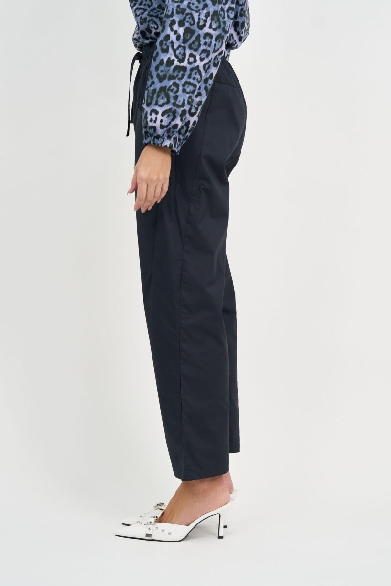 Barrel Cotton Pant Navy Liberty Rose