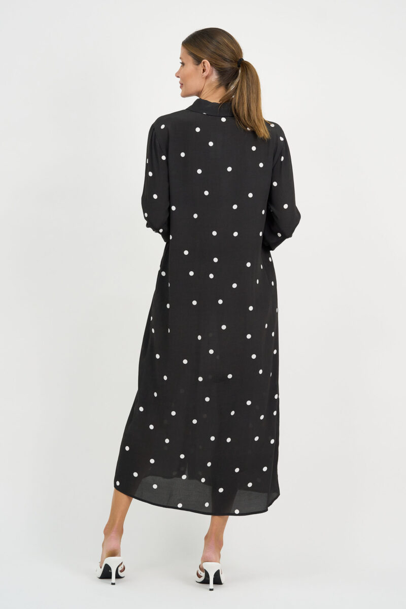 Relaxed Viscose Shirt Dress Black Liberty Rose