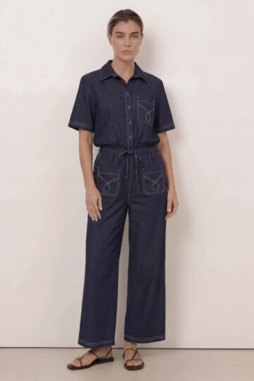 Patch Pocket Denim Shirt Dark Denim Liberty Rose