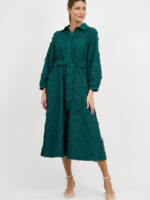 Embroidered Shirt Dress