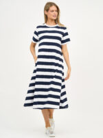 Cotton Jersey Dress Royal Blue Liberty Rose Cotton Jersey Dress Royal Blue Liberty Rose