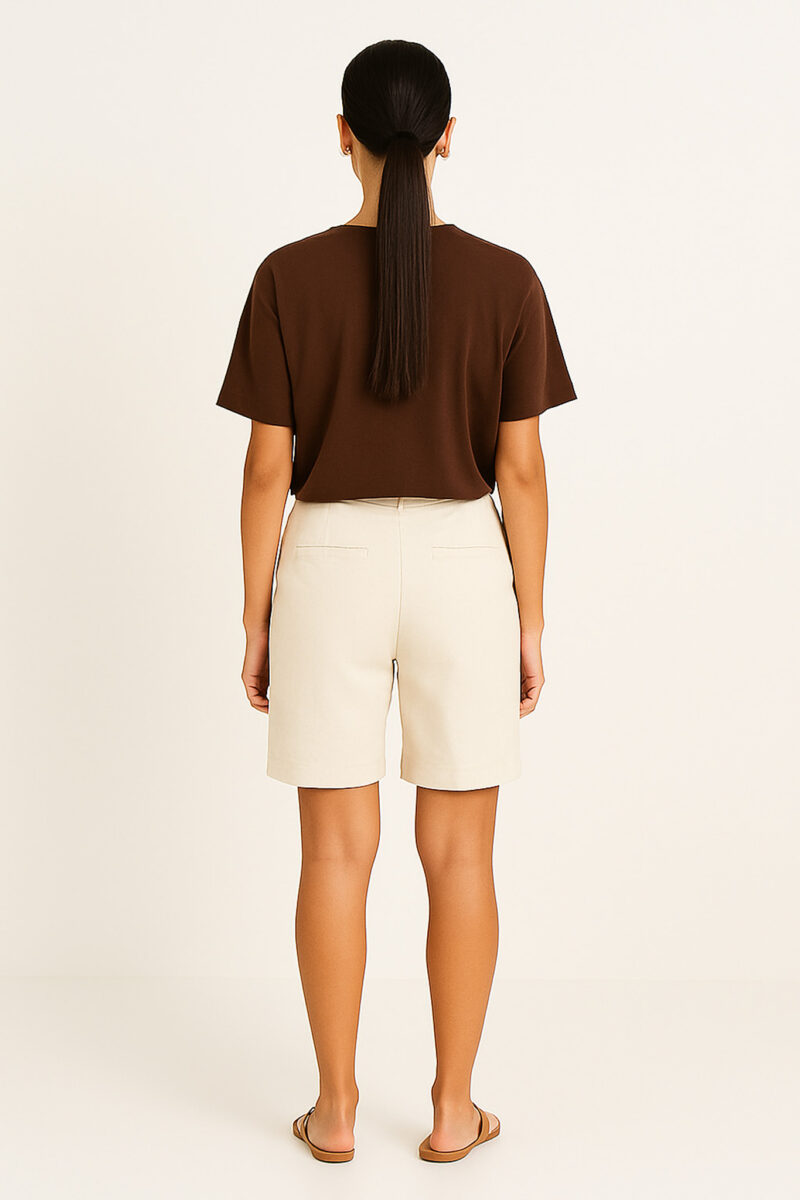 Cotton Jersey Boxy Tee Chocolate Liberty Rose