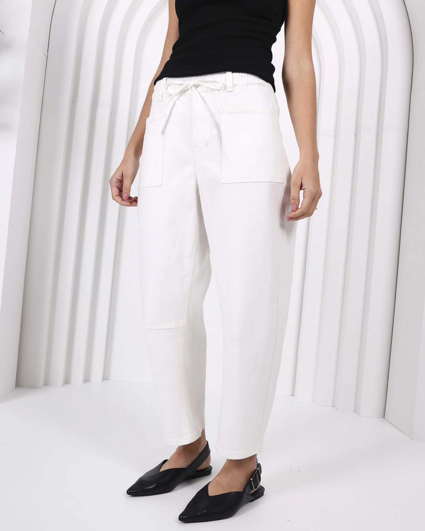 Leo Barrel Jean White Monaco Jeans Leo Barrel Jean White Monaco Jeans