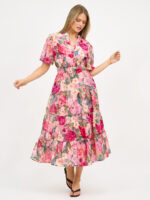 Tier Detail Dress Pink Liberty Rose Tier Detail Dress Pink Liberty Rose